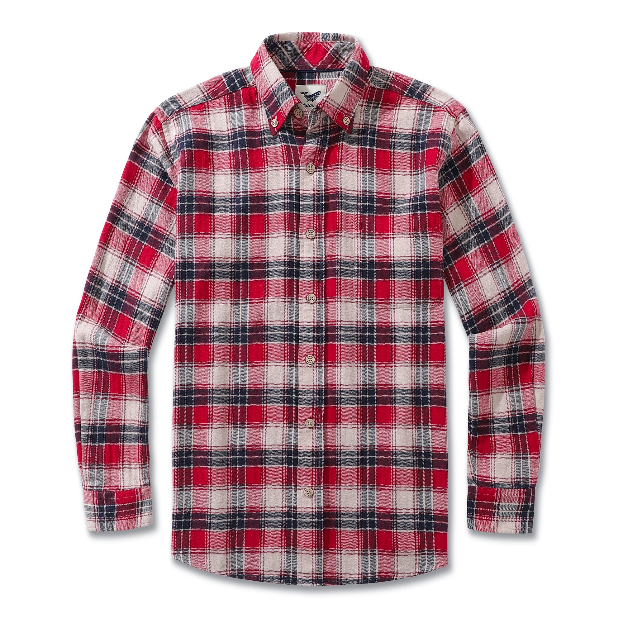 Men's Hawaiian Shirt Flannel Button-down Long Sleeve Classic Check Shirt - RED - republicanstateiMen's Hawaiian Shirt Flannel Button-down Long Sleeve Classic Check Shirt - RED - republicanstatei