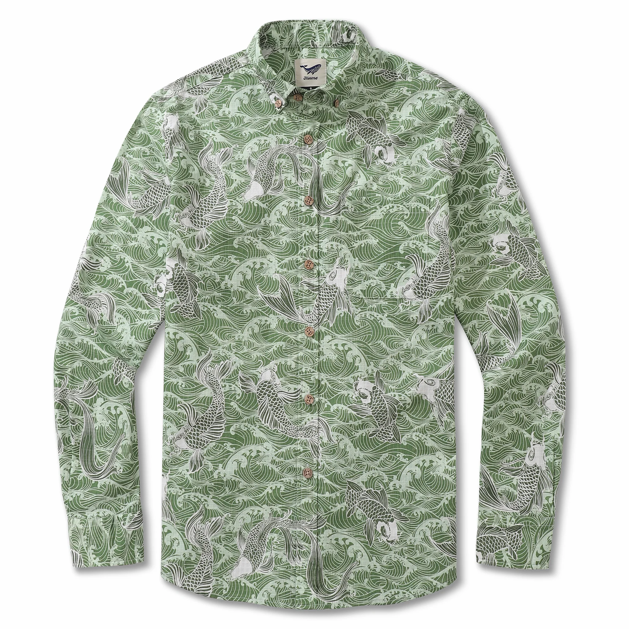 1920s Vintage Men's Hawaiian Shirt Bountiful Years Cotton Button-down Long Sleeve Aloha Shirt - republicanstatei1920s Vintage Men's Hawaiian Shirt Bountiful Years Cotton Button-down Long Sleeve Aloha Shirt - republicanstatei