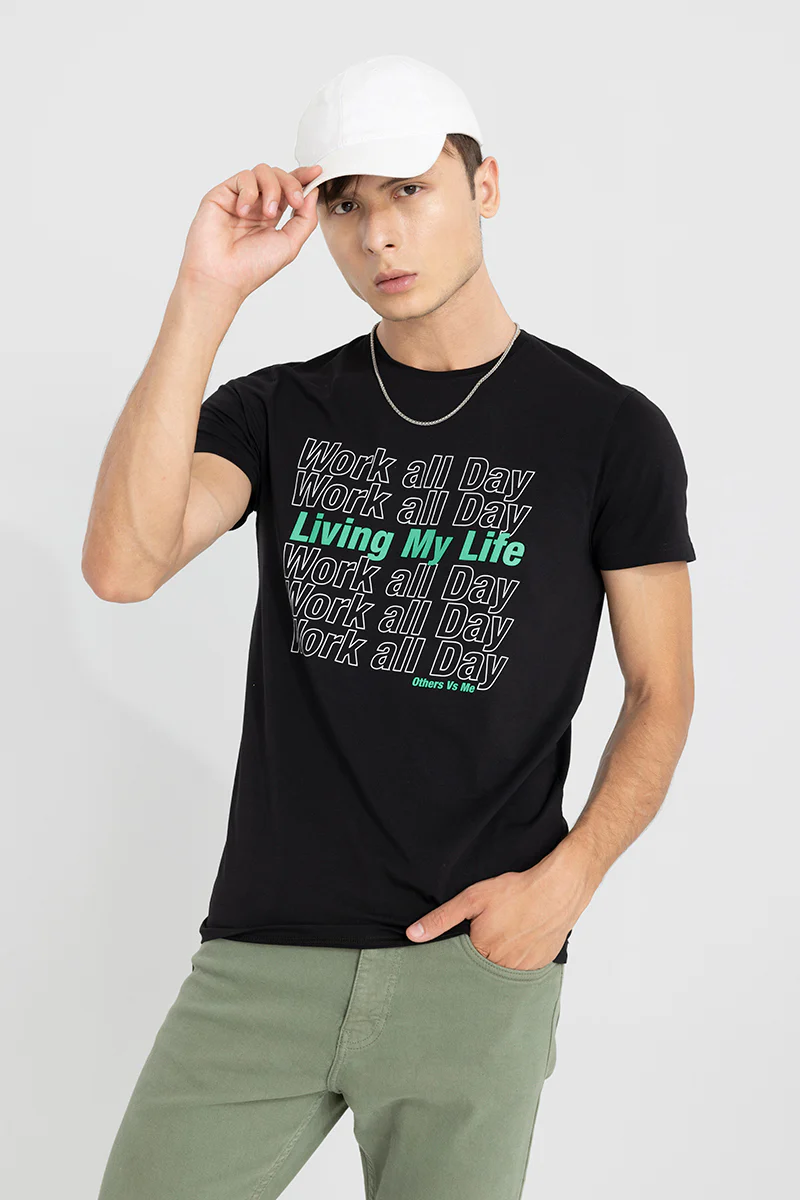 Work All Day Black T-Shirt - republicanstateiWork All Day Black T-Shirt - republicanstatei
