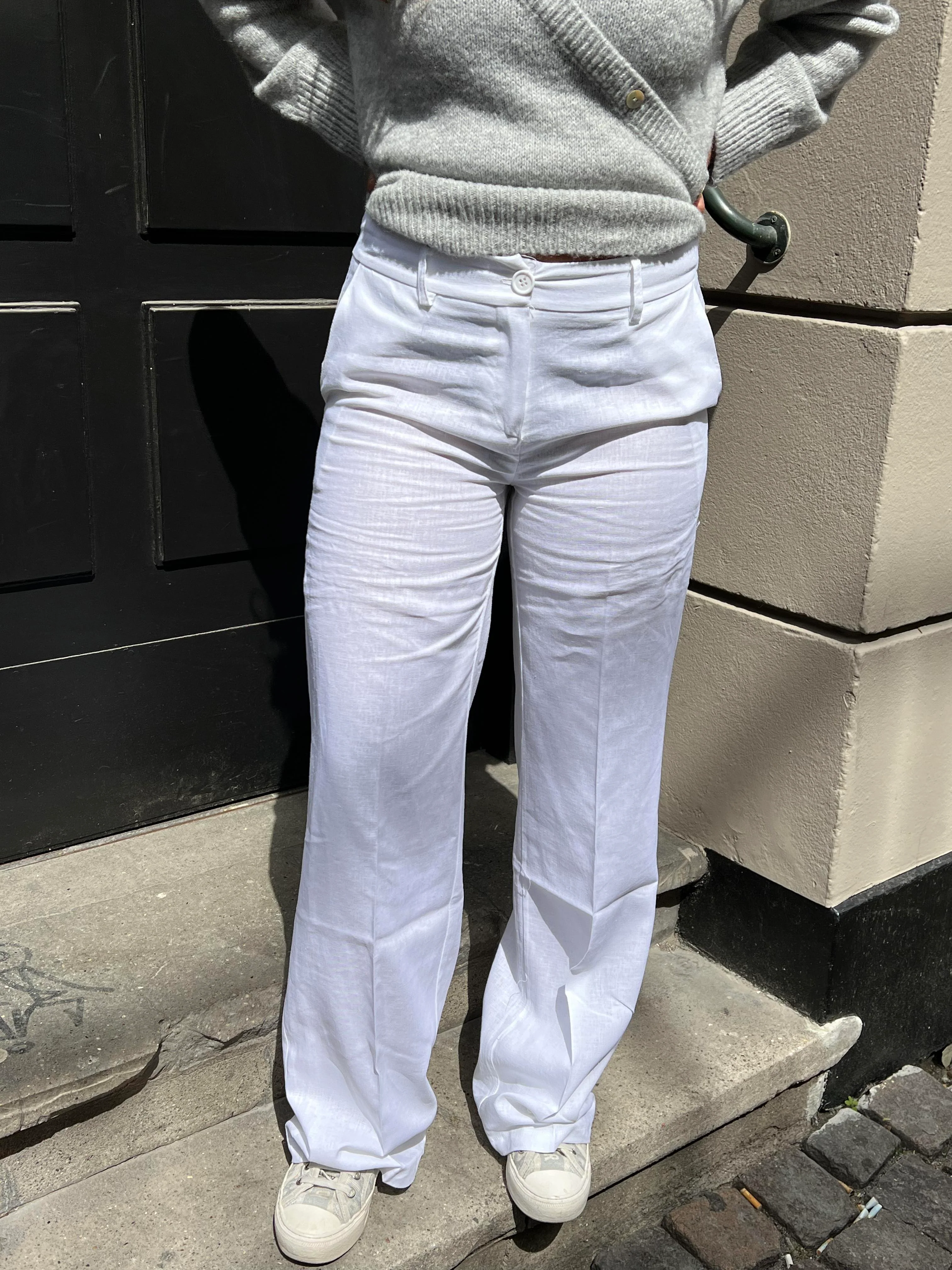 Keta suit pants in linen - White - republicanstateiKeta suit pants in linen - White - republicanstatei