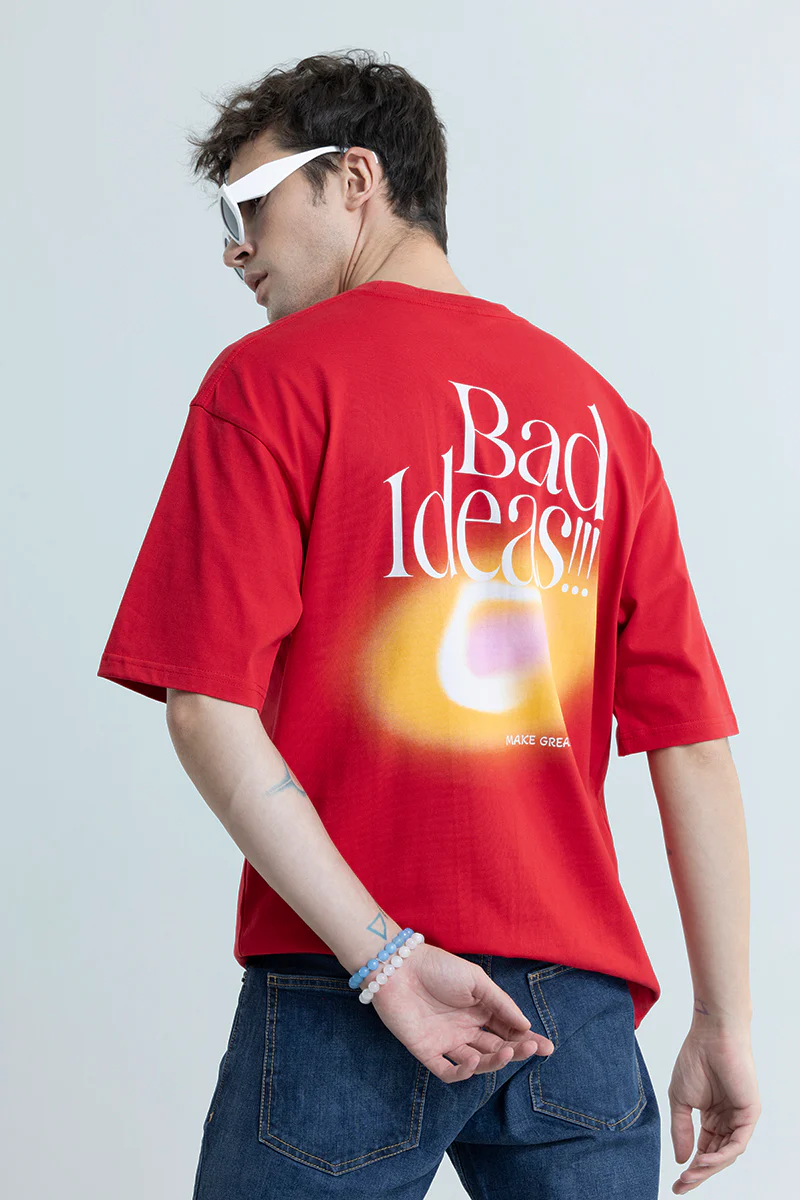 Bad Ideas Red Oversized T-Shirt - republicanstateiBad Ideas Red Oversized T-Shirt - republicanstatei