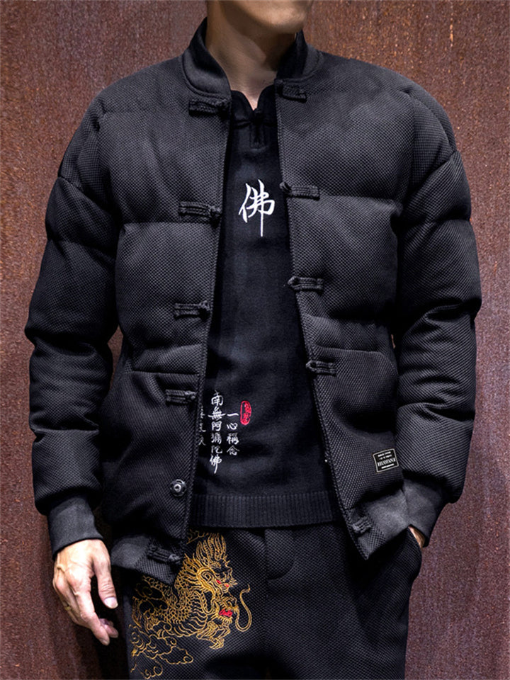 Men's Solid Black Winter Coat - republicanstateiMen's Solid Black Winter Coat - republicanstatei
