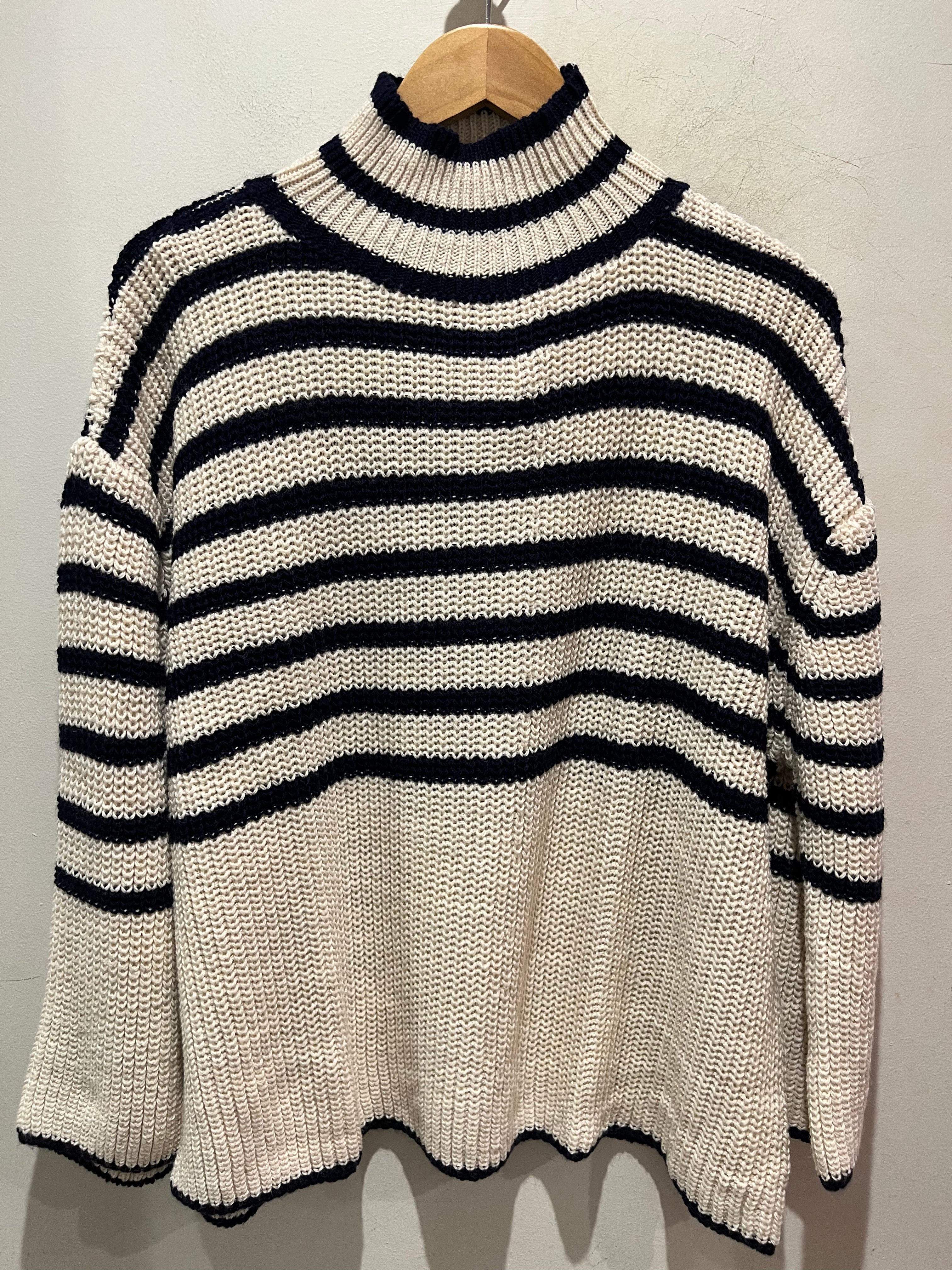 Stripe Jumper - Beige/Navy - republicanstateiStripe Jumper - Beige/Navy - republicanstatei
