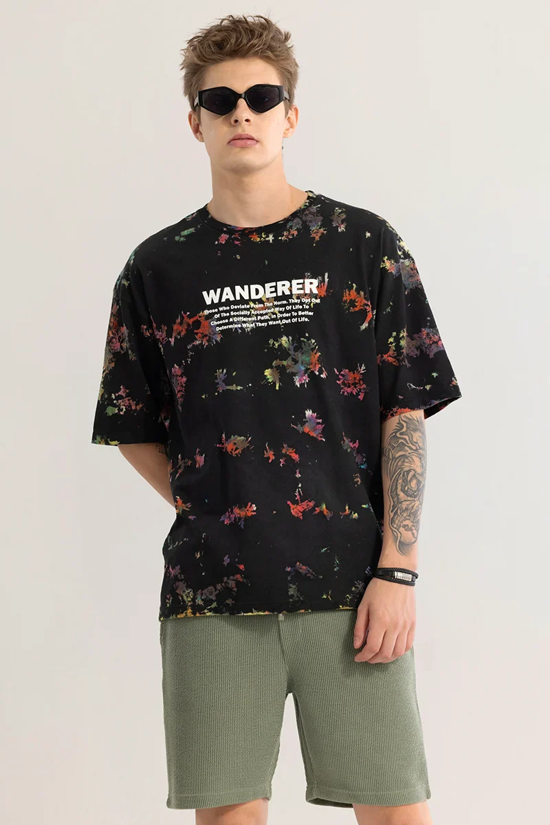 Wanderer Black Oversized T-Shirt - republicanstateiWanderer Black Oversized T-Shirt - republicanstatei