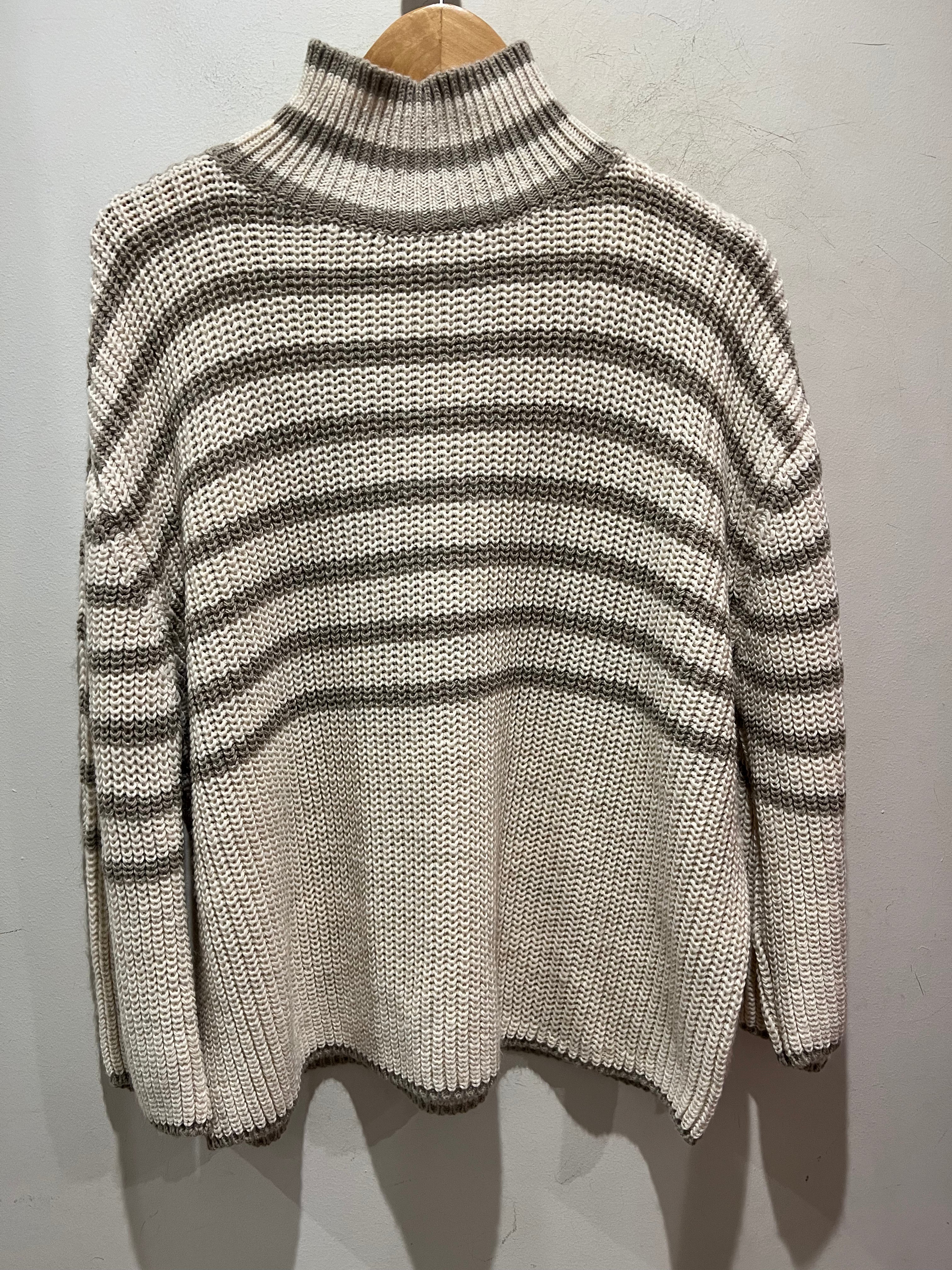 Stripe Jumper - Beige/Taupe - republicanstateiStripe Jumper - Beige/Taupe - republicanstatei