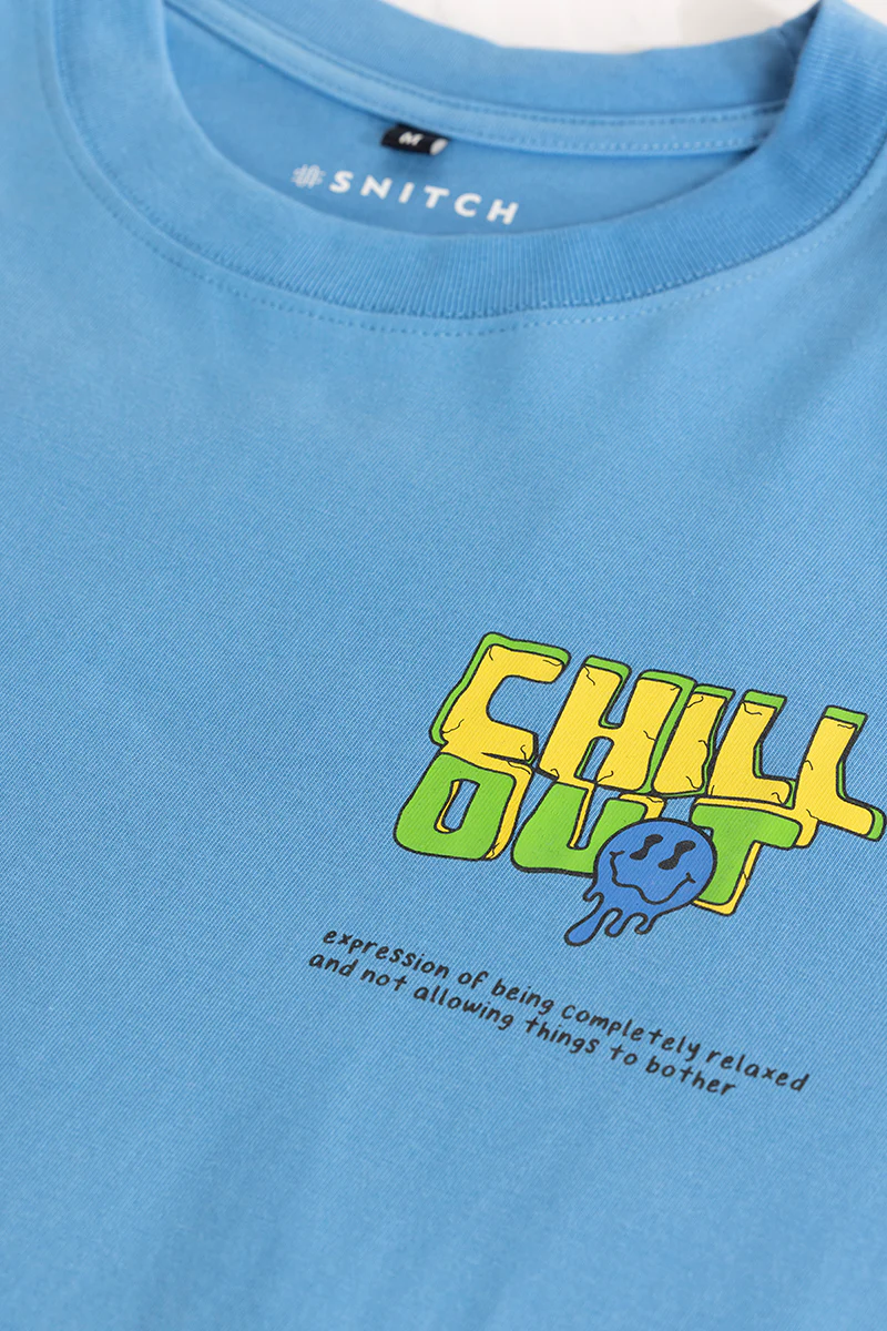 Chill Out Blue Oversized T-Shirt - republicanstateiChill Out Blue Oversized T-Shirt - republicanstatei