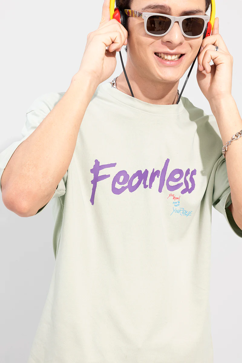 Fearless Grey Oversized T-Shirt - republicanstateiFearless Grey Oversized T-Shirt - republicanstatei
