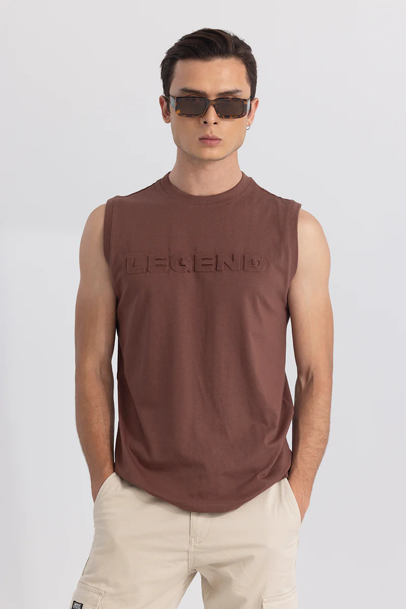 Legend Brown Sleeveless T-Shirt - republicanstateiLegend Brown Sleeveless T-Shirt - republicanstatei