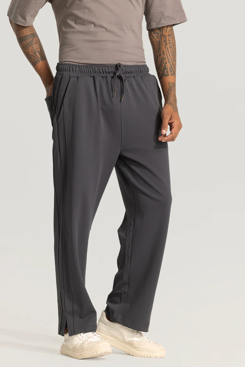 Dark Grey Slit Ankle Pants - republicanstateiDark Grey Slit Ankle Pants - republicanstatei