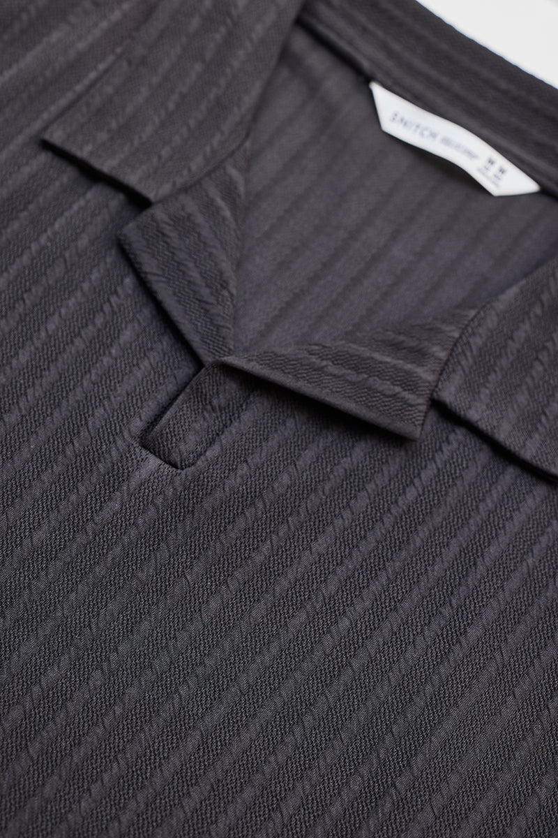 Black Textured Cuban T-Shirt - republicanstateiBlack Textured Cuban T-Shirt - republicanstatei