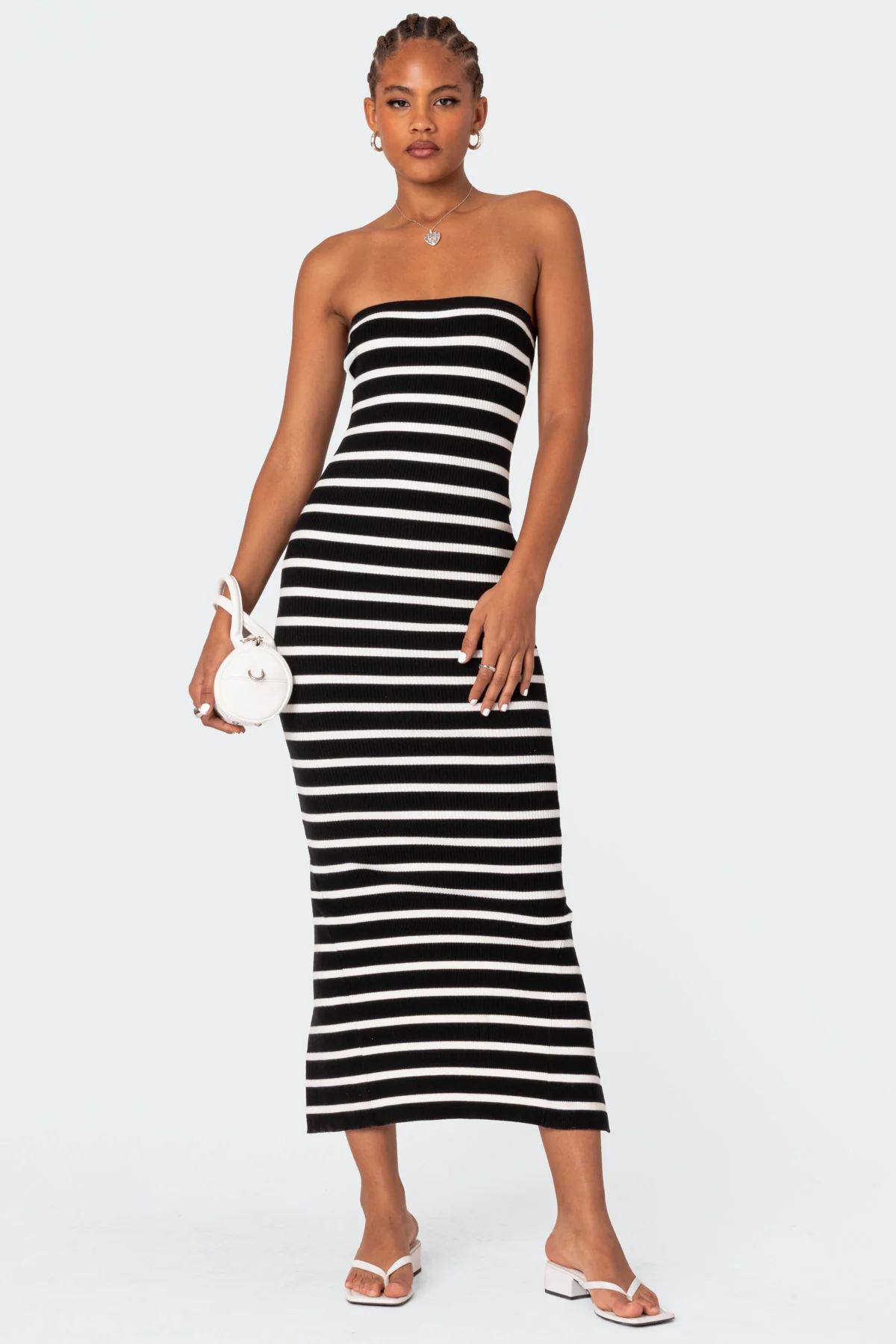 Knit Back Slitted Maxi Dress - republicanstateiKnit Back Slitted Maxi Dress - republicanstatei