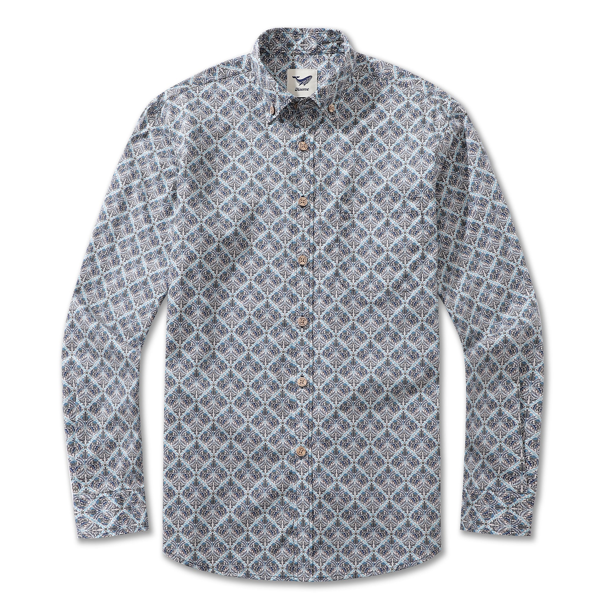 Men's Hawaiian Shirt Blooming Beauty Cotton Button-down Long Sleeve Aloha Shirt - republicanstateiMen's Hawaiian Shirt Blooming Beauty Cotton Button-down Long Sleeve Aloha Shirt - republicanstatei
