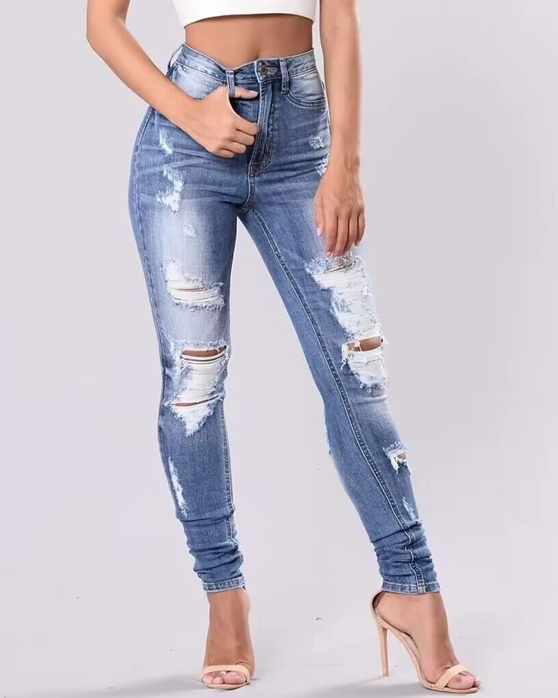 Broken Elastic Jeans - republicanstateiBroken Elastic Jeans - republicanstatei