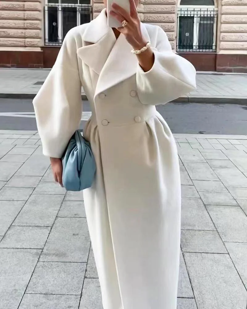 Lantern Sleeve Lapel Tweed Coat - republicanstateiLantern Sleeve Lapel Tweed Coat - republicanstatei