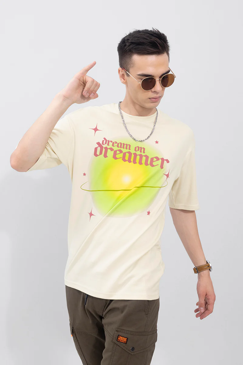 Dreamer Cream Oversized T-Shirt - republicanstateiDreamer Cream Oversized T-Shirt - republicanstatei