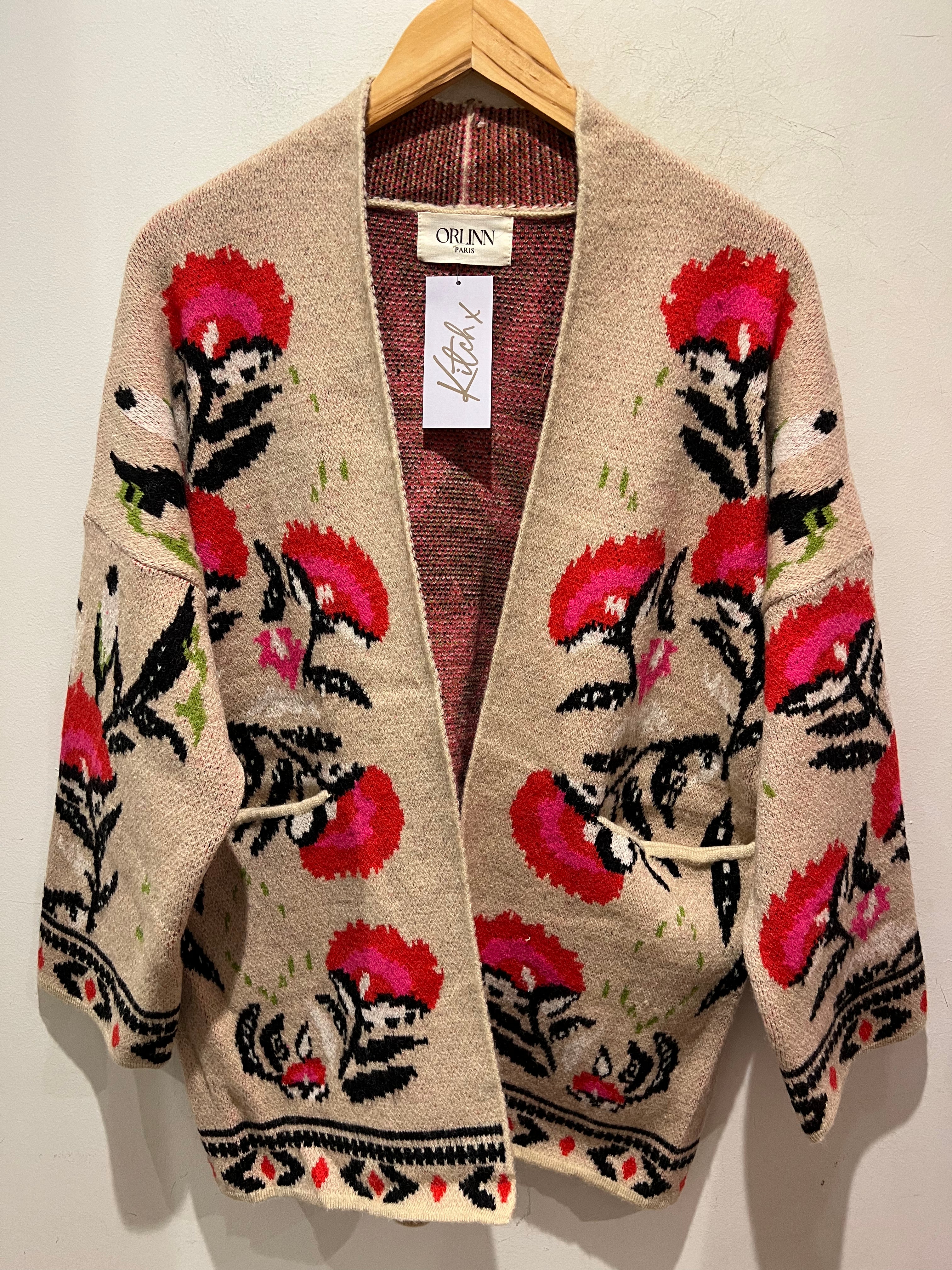 Printed Cardigan - Camel - republicanstateiPrinted Cardigan - Camel - republicanstatei