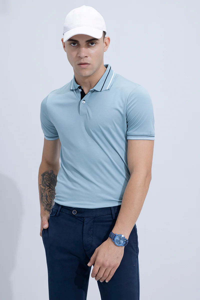 Seamless Blue Polo T-Shirt - republicanstateiSeamless Blue Polo T-Shirt - republicanstatei