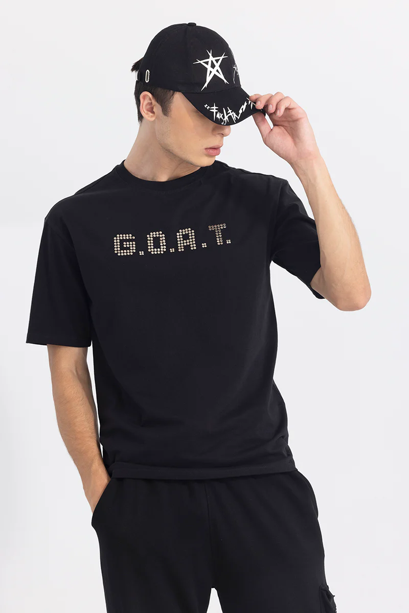 GOAT Black Korean Style T-Shirt - republicanstateiGOAT Black Korean Style T-Shirt - republicanstatei