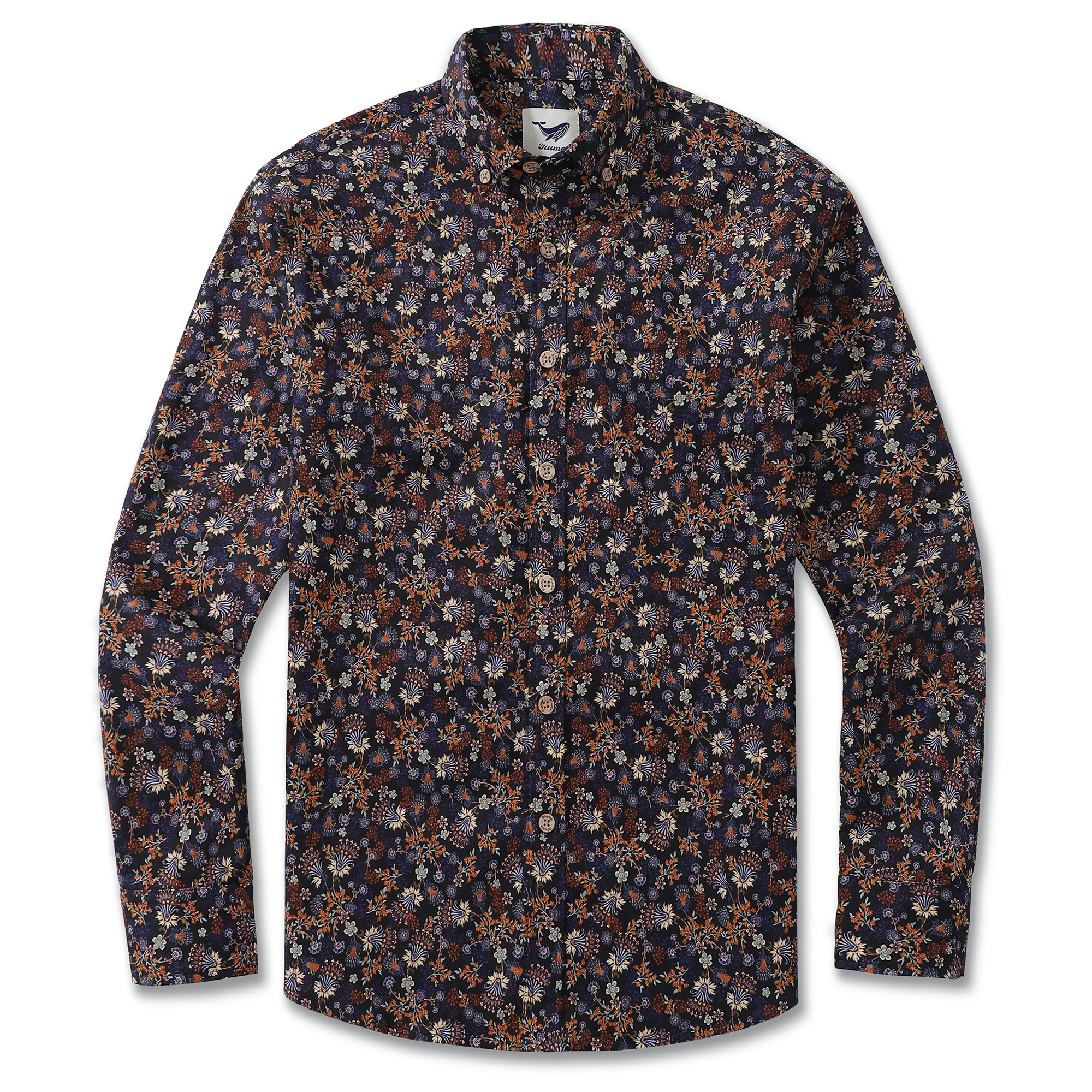 Long Sleeve Hawaiian Shirt For Men Garde Cotton Button-down Aloha Shirt - republicanstateiLong Sleeve Hawaiian Shirt For Men Garde Cotton Button-down Aloha Shirt - republicanstatei