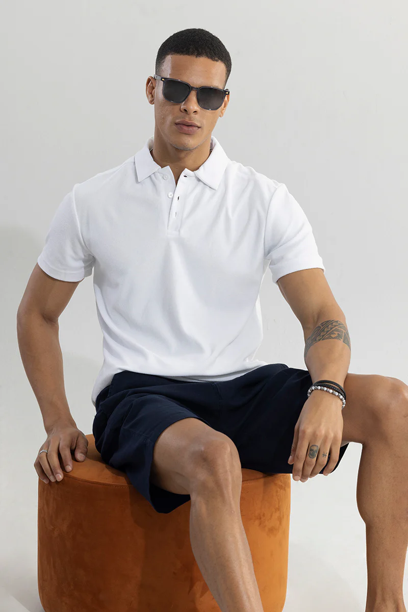 Trent White Polo T-Shirt - republicanstateiTrent White Polo T-Shirt - republicanstatei