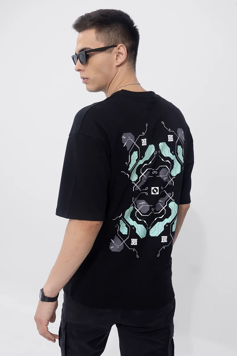 Cyborg Black Oversized T-Shirt - republicanstateiCyborg Black Oversized T-Shirt - republicanstatei