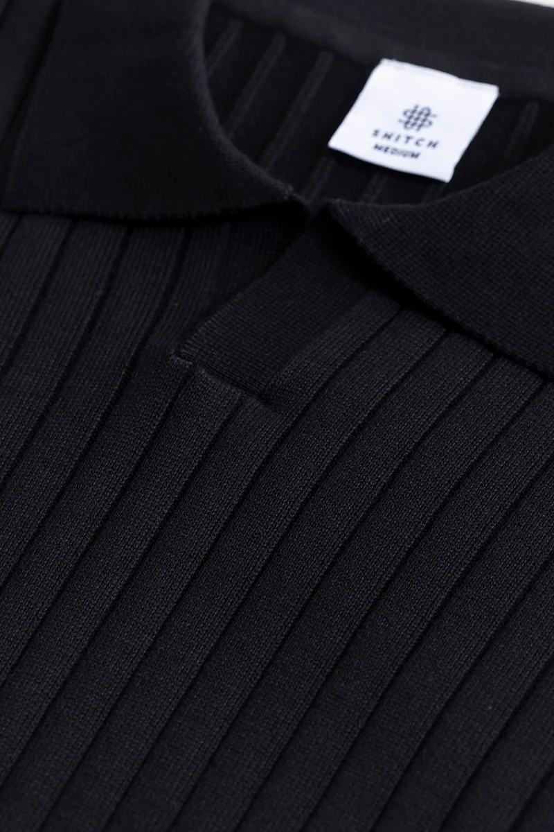 Sleek Striped Black Polo T-Shirt - republicanstateiSleek Striped Black Polo T-Shirt - republicanstatei