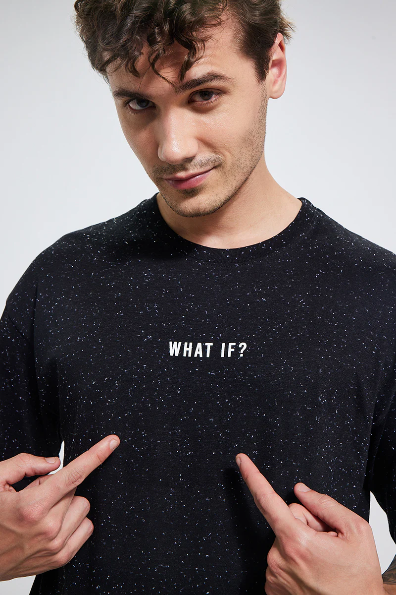 What If Black Oversized T-Shirt - republicanstateiWhat If Black Oversized T-Shirt - republicanstatei