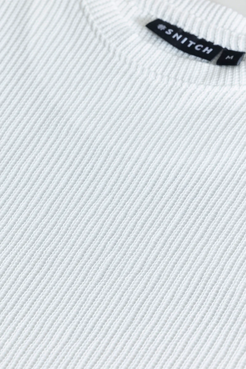 Waffle Texture White T-Shirt - republicanstateiWaffle Texture White T-Shirt - republicanstatei
