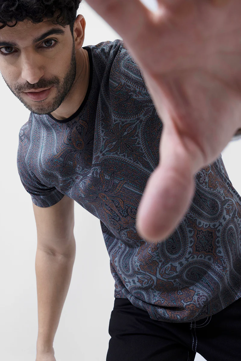 Artic Paisley Grey T-Shirt - republicanstateiArtic Paisley Grey T-Shirt - republicanstatei
