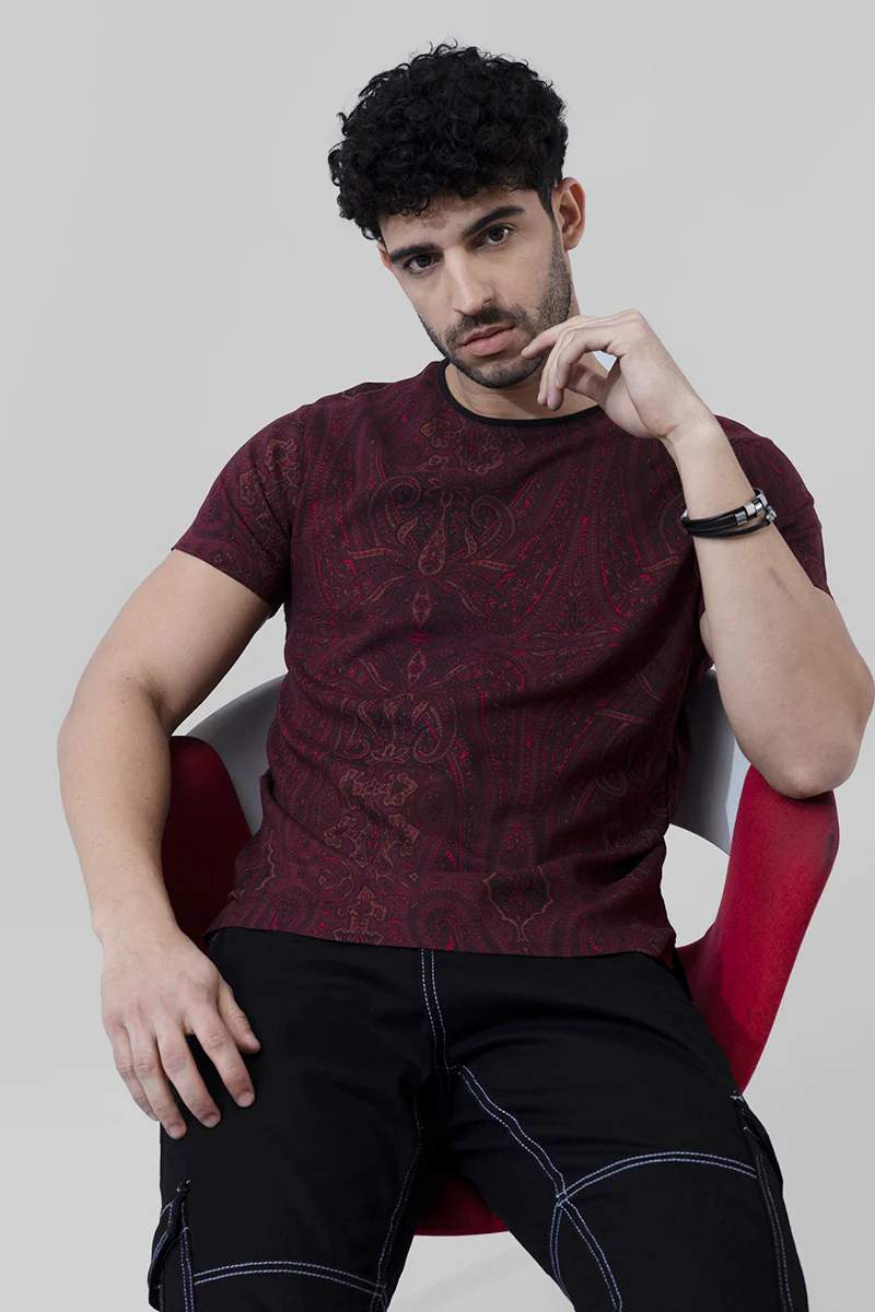 Artic Paisley Red T-Shirt - republicanstateiArtic Paisley Red T-Shirt - republicanstatei