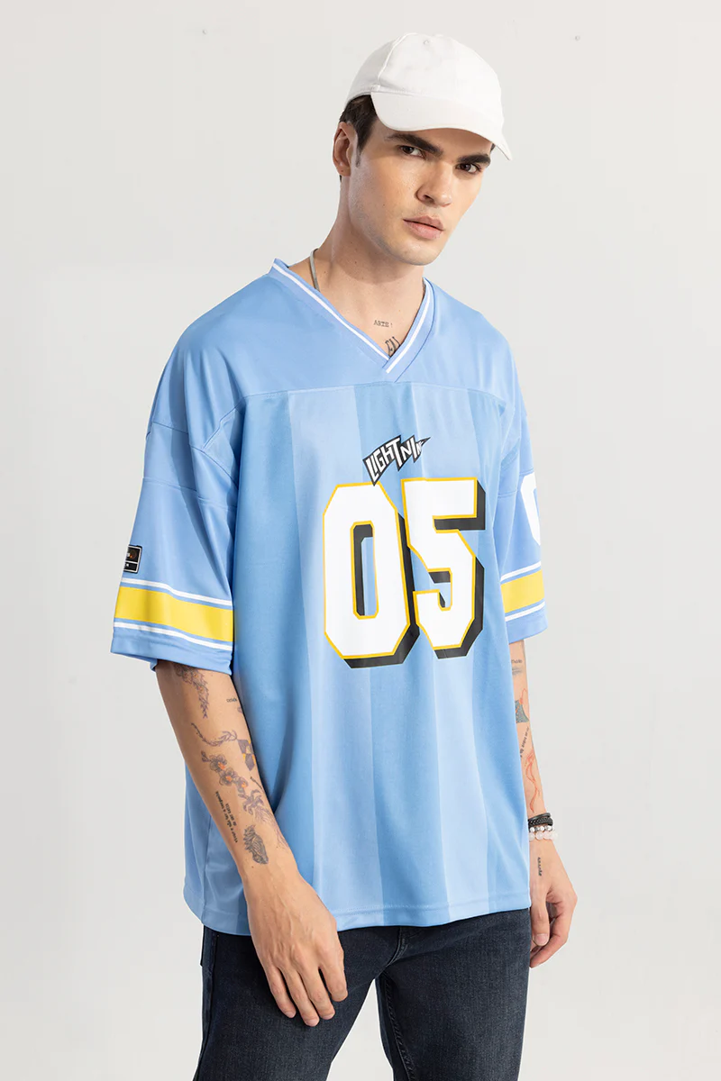 Lightning Blue Oversized T-Shirt - republicanstateiLightning Blue Oversized T-Shirt - republicanstatei