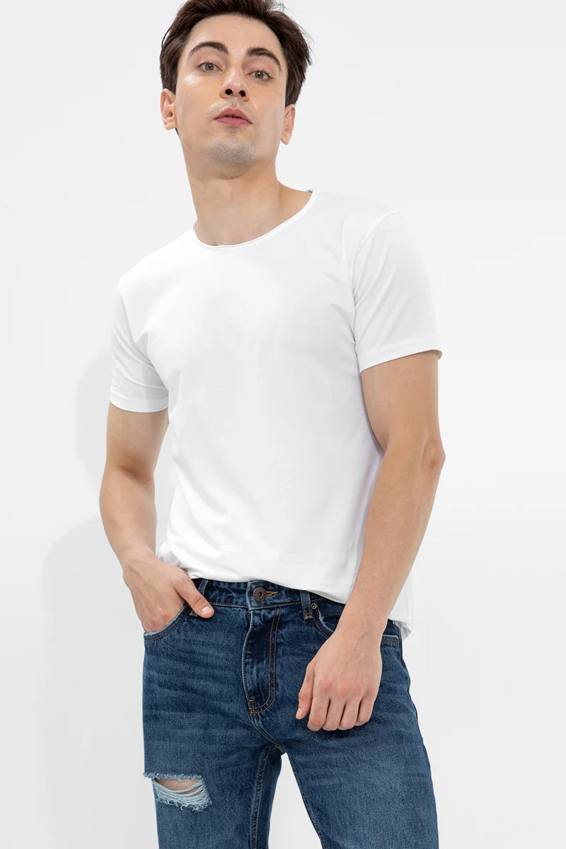 Raw Edge White T-Shirt - republicanstateiRaw Edge White T-Shirt - republicanstatei