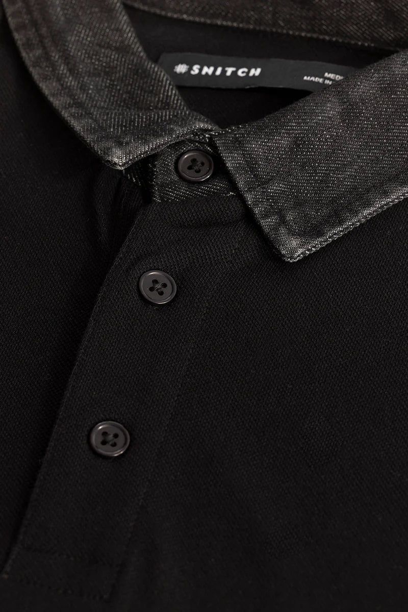 Black Slim Fit Polo T-Shirt - republicanstateiBlack Slim Fit Polo T-Shirt - republicanstatei