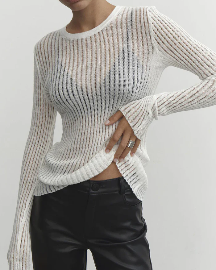 See Through Ribbed Mesh Top - republicanstateiSee Through Ribbed Mesh Top - republicanstatei