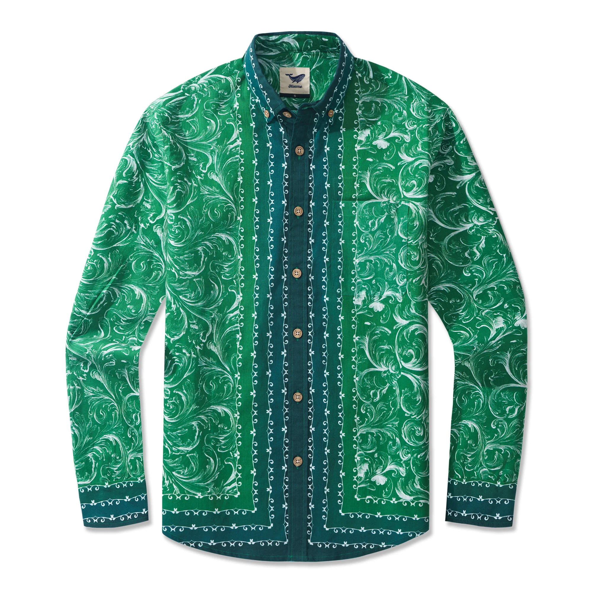 Hawaiian Sunset Baroque Symphony Shirt 100% Cotton Men's Aloha Hawaiian Long Sleeve Button-down Shirt - republicanstateiHawaiian Sunset Baroque Symphony Shirt 100% Cotton Men's Aloha Hawaiian Long Sleeve Button-down Shirt - republicanstatei