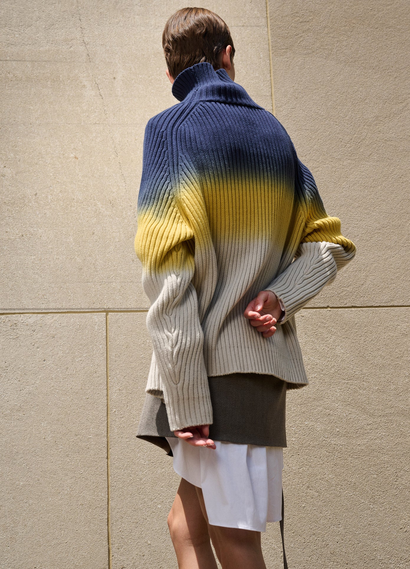 Ombr�� Zip Detail Sweater - republicanstateiOmbr�� Zip Detail Sweater - republicanstatei