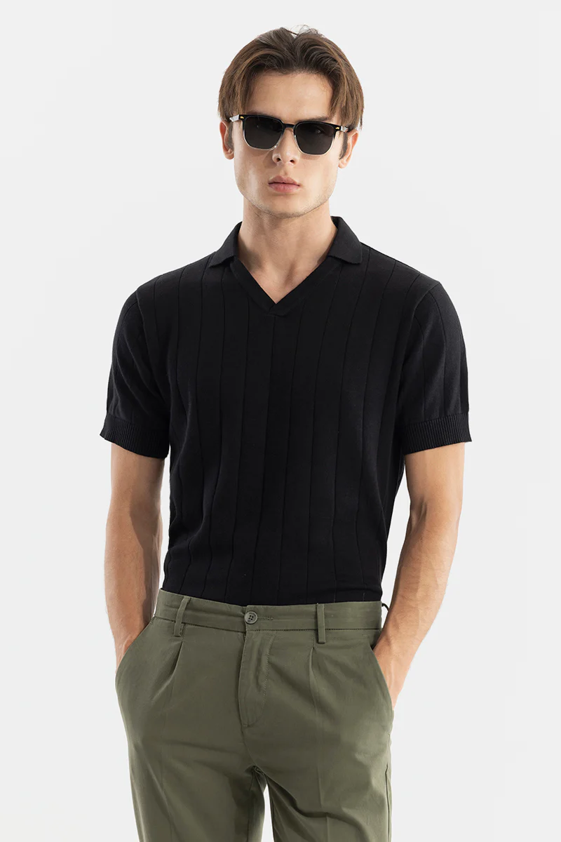 Nordic Black Polo T-Shirt - republicanstateiNordic Black Polo T-Shirt - republicanstatei
