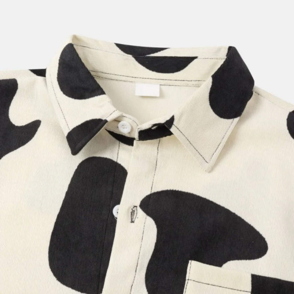 Cow Print Long Sleeve Corduroy - republicanstateiCow Print Long Sleeve Corduroy - republicanstatei