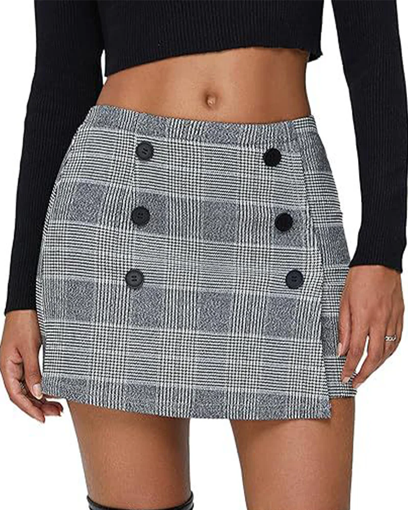 Coarse Tweed Mini Skirt - republicanstateiCoarse Tweed Mini Skirt - republicanstatei