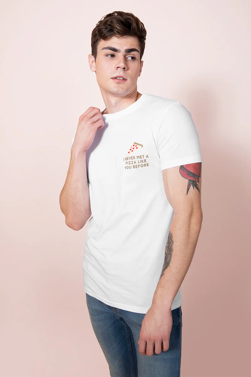 Pizza White T-Shirt - republicanstateiPizza White T-Shirt - republicanstatei