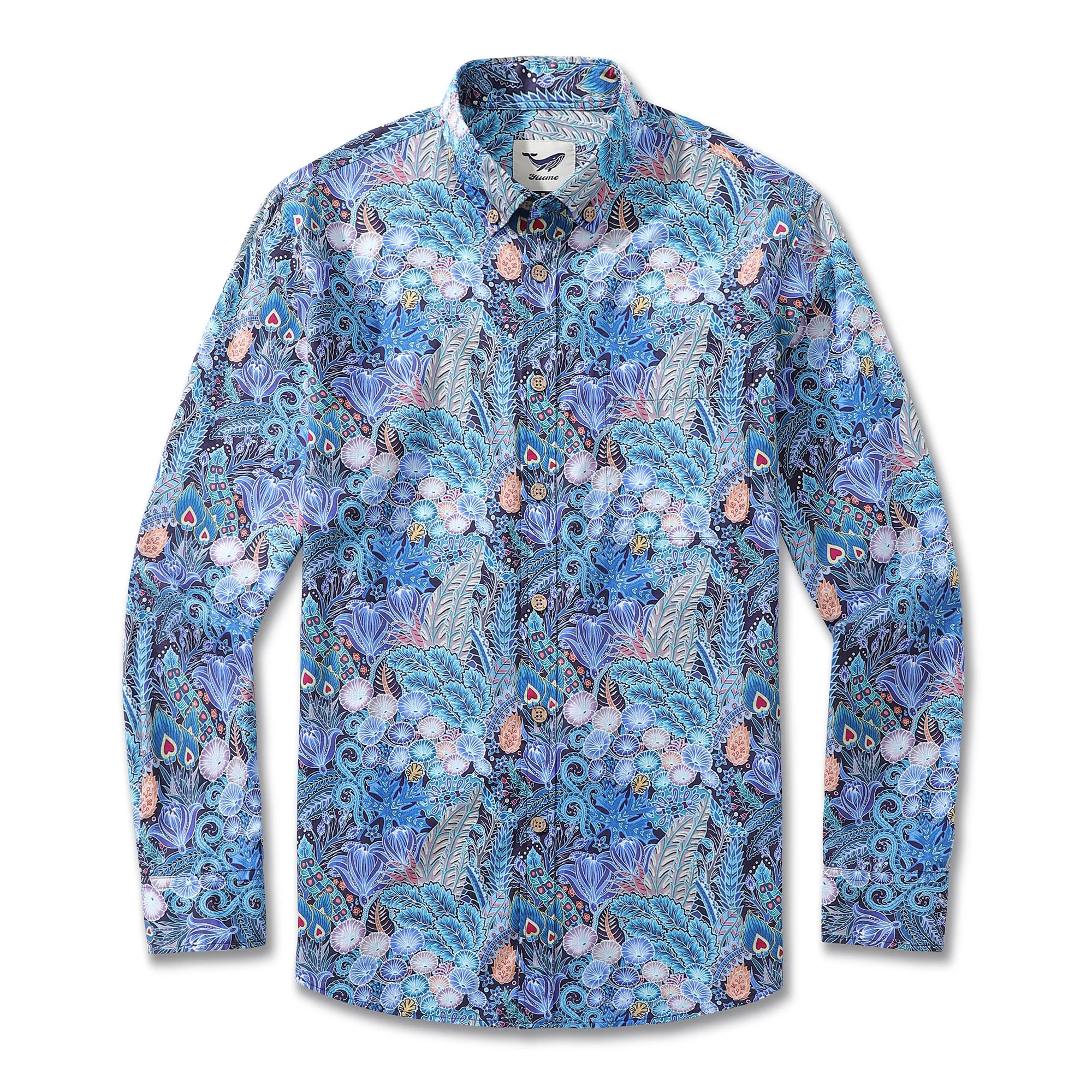 Men's Hawaiian Shirt Floral Pattern Series 2 Print Cotton Button-down Long Sleeve Aloha Shirt - republicanstateiMen's Hawaiian Shirt Floral Pattern Series 2 Print Cotton Button-down Long Sleeve Aloha Shirt - republicanstatei