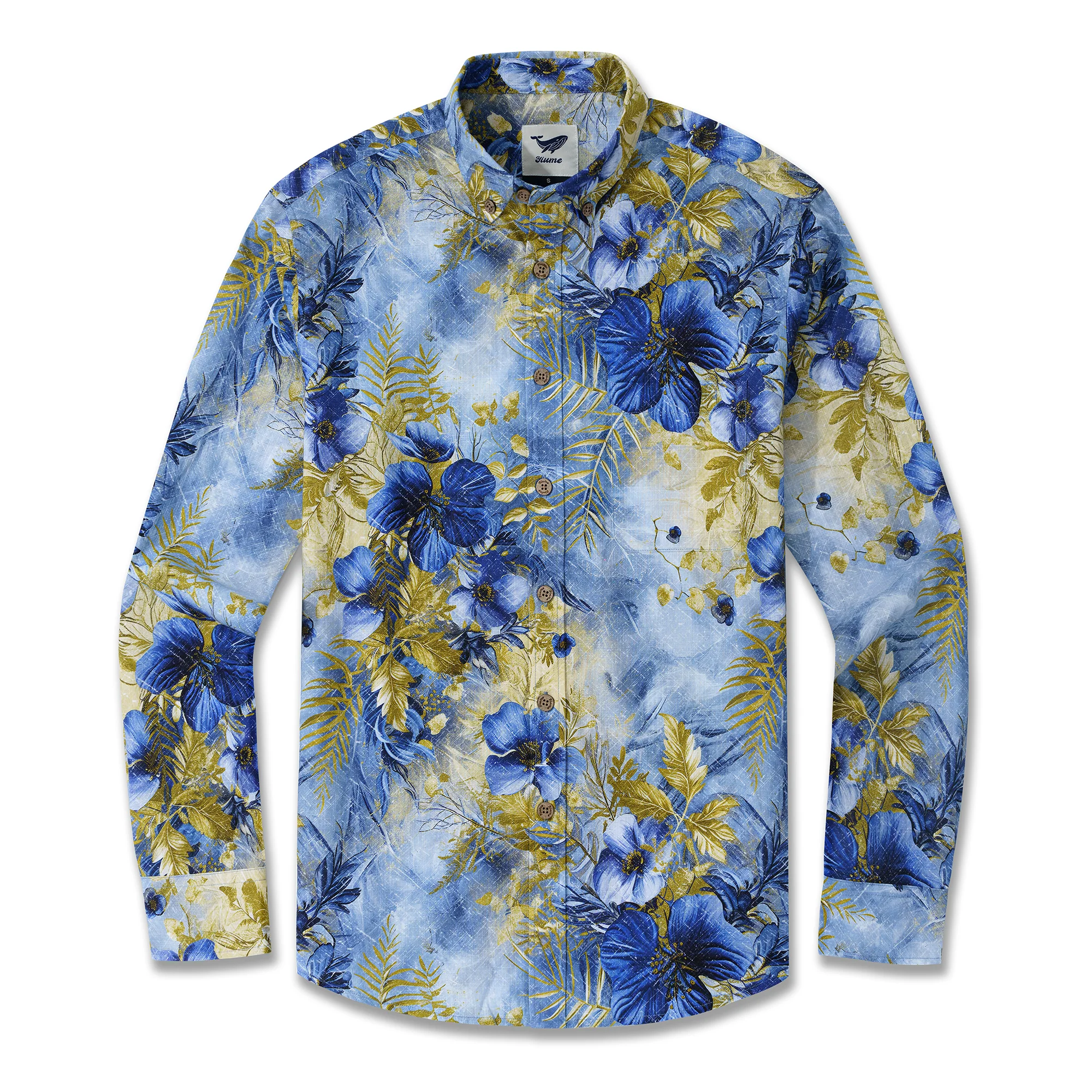 Long Sleeve Hawaiian Shirt For Men Aesthetism 100% Cotton Button-down Aloha Shirt - republicanstateiLong Sleeve Hawaiian Shirt For Men Aesthetism 100% Cotton Button-down Aloha Shirt - republicanstatei