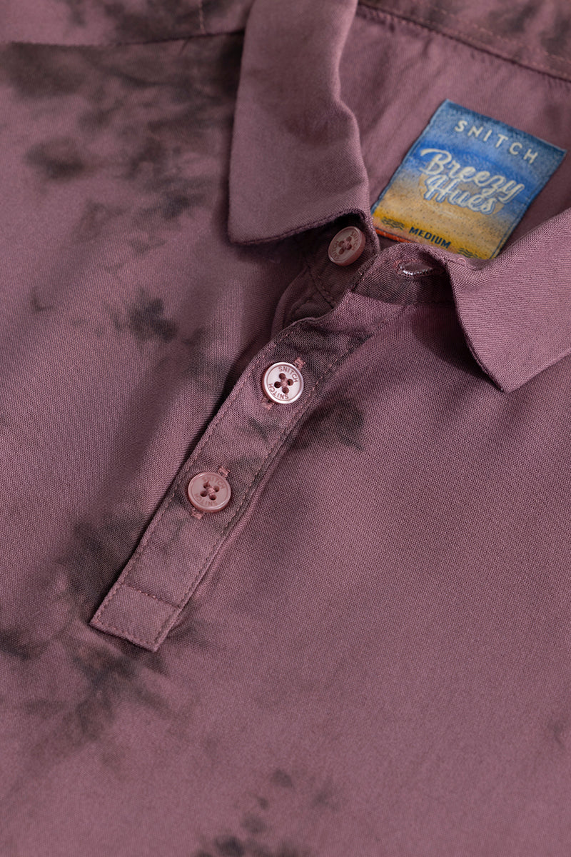 Tidal Dye Mauve Polo T-Shirt - republicanstateiTidal Dye Mauve Polo T-Shirt - republicanstatei