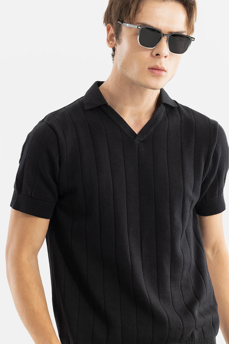 Nordic Black Polo T-Shirt - republicanstateiNordic Black Polo T-Shirt - republicanstatei