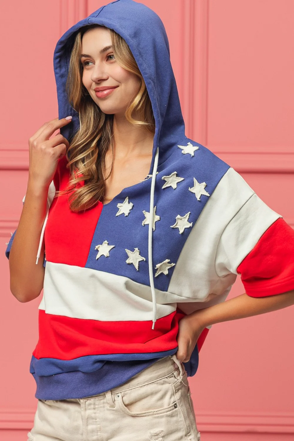 BiBi American Flag Theme Hoodie - republicanstateiBiBi American Flag Theme Hoodie - republicanstatei