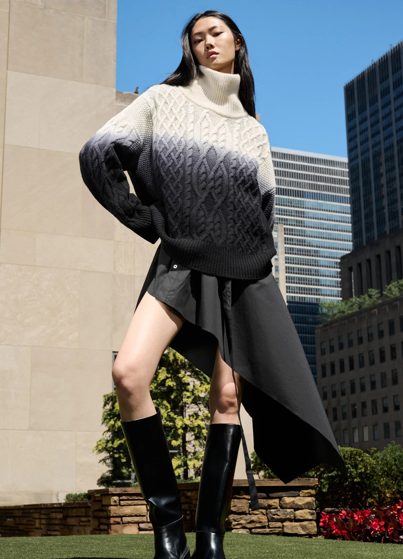 Dip Dyed Turtleneck Sweater - republicanstateiDip Dyed Turtleneck Sweater - republicanstatei