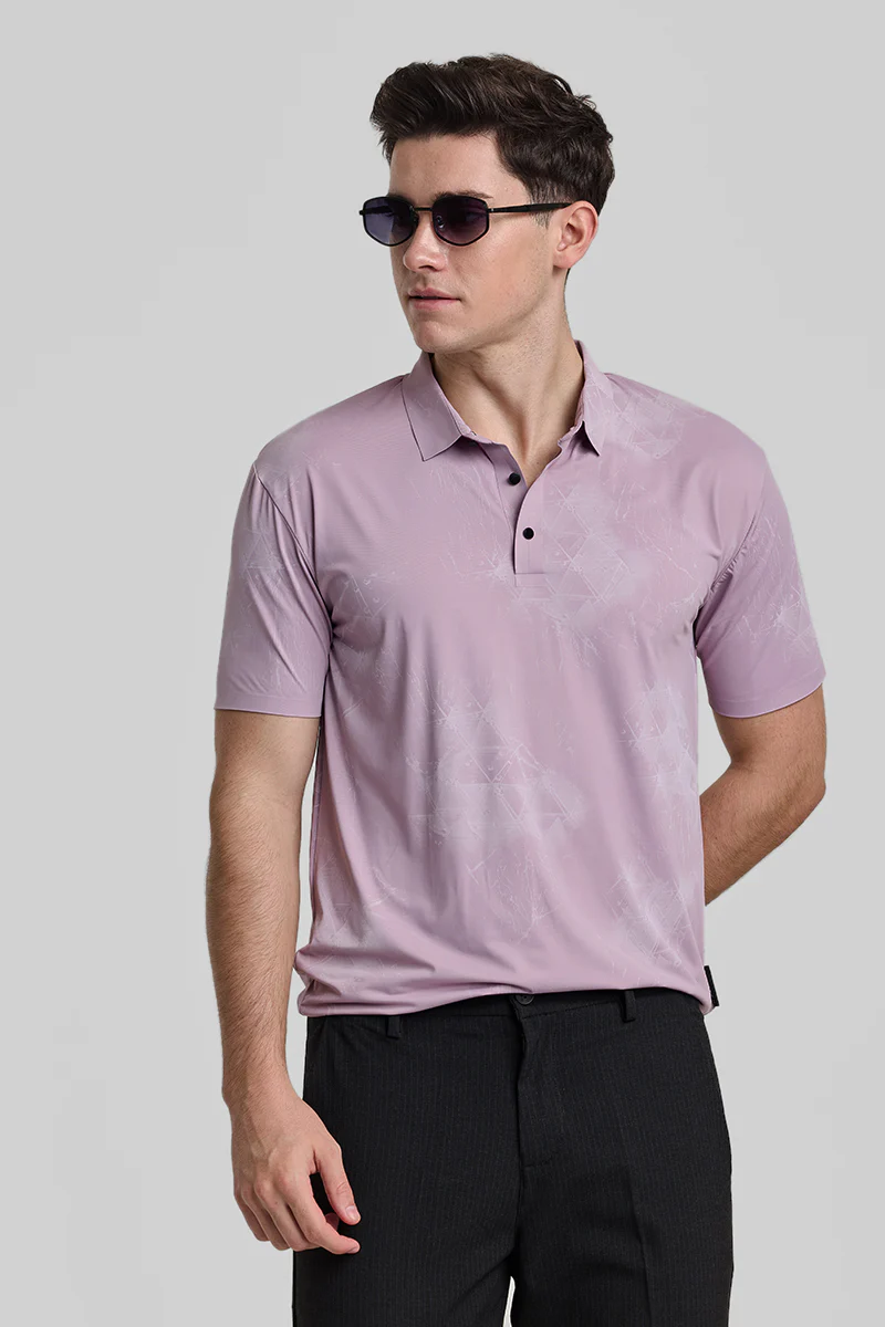 Pink Stitchless Polo T-Shirt - republicanstateiPink Stitchless Polo T-Shirt - republicanstatei