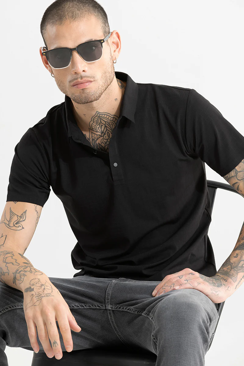 Scopic Black Polo T-Shirt - republicanstateiScopic Black Polo T-Shirt - republicanstatei