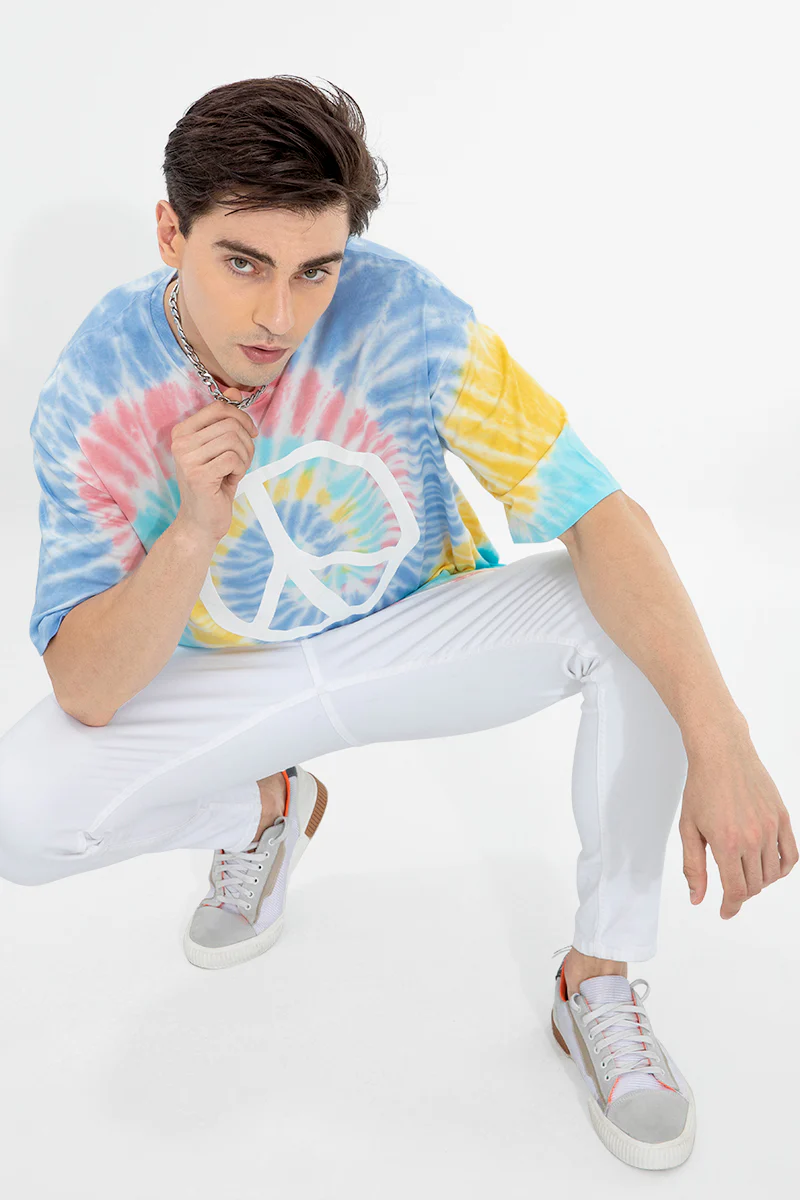 Peace Blue Oversized T-Shirt - republicanstateiPeace Blue Oversized T-Shirt - republicanstatei