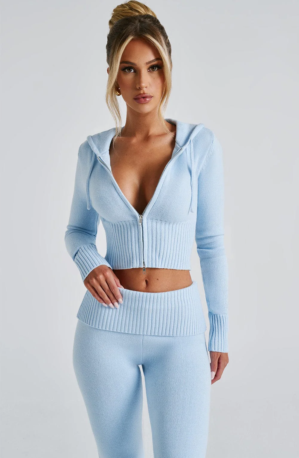 Portia Knit Hoodie - Baby Blue - republicanstateiPortia Knit Hoodie - Baby Blue - republicanstatei